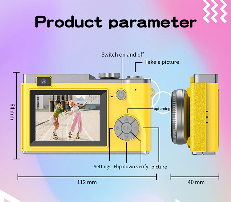 デジタルカメラ canon12x クラシックポータブル2.4インチCCDカメラデュアルレンズ1080PHD