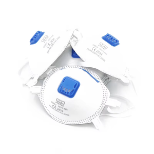 Masker debu bubuk industri pola datar Respirator tipe cangkir KN95 dengan kepala Anti bau dipasang untuk penutup debu pemoles tambang batu bara - Product Image 3