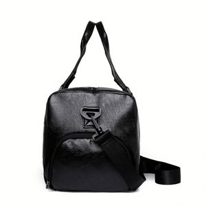 High Quality PU Leather Foldable Lightweight Durable Fashion Travel <b>Bag</b> Zipper Closure 20-35L <b>Large</b> Capacity Sports Travel <b>Bag</b> - Product Image 4