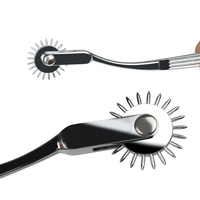 Roulette métallique à aiguilles avec poignée, fétiche neurologique, stimulation, BDSM, rouleau de Wartenberg, outil de massage pour les mamelons, la poitrine et le clitoris