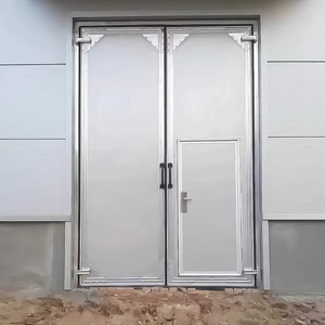 Porte battante industrielle de style professionnel, fabriquée en usine, volet en acier pour entrepôt extérieur, fabrication manuelle, vente en gros Chine - Product Image 2