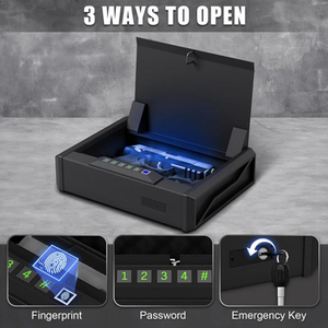 Điện tử kỹ thuật số Khóa vân tay mật khẩu ánh sáng ban đêm đôi Handgun trường hợp cho két - Product Image 4