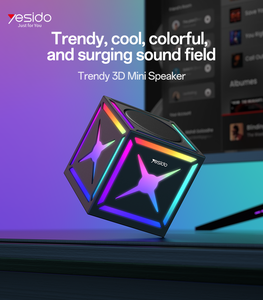Yesido 5W bt5.3 <span class=keywords><strong>Mini</strong></span> RGB ánh sáng đầy màu sắc BT Loa Tuổi thọ pin dài loa không dây ysw34 - Product Image 2