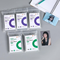 Paquete de 50 Fundas Protectoras Transparentes para Tarjetas de Ídolos de Kpop, de 3 Pulgadas, Resistentes a Arañazos