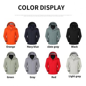 Men's Winter 3-In-1 <b>Warm</b> Hiking Camping <b>Waterproof</b> Detachable Windbreaker Customizable Windproof Unisex <b>Jacket</b> - Product Image 2
