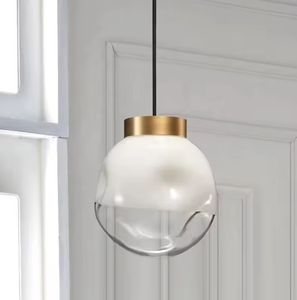 Zeal Lighting Factory Lámpara colgante de vidrio blanco lechoso transparente esférico Lámpara de araña de alta calidad a precio de fábrica - Product Image 3