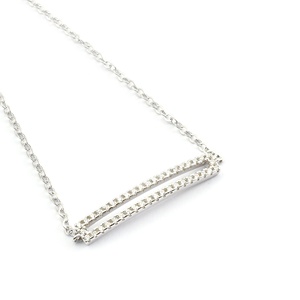 Personal Poesy Bracelet Bar Blanc CZ Bracelet à breloques ouvert 925 - Product Image 1