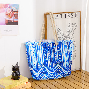 Colorful <b>Canvas</b> Tote <b>Bag</b> <b>Large</b> Capacity Beach <b>Bag</b> Fashion Summer Eco-Friendly Women's Shoulder <b>Bag</b> - Product Image 3