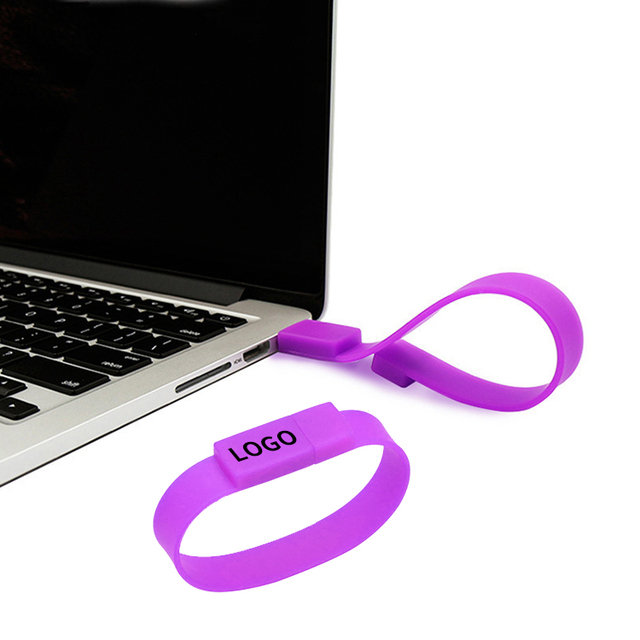 Custom Wristband Flash Drive Portable Silicone Bracelet USB 3.0 128gb Flash Drive for Laptop