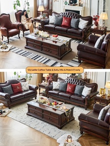 Mesa de Centro de Madera Maciza Estilo Americano, Diseño Gold Silk Teamwood, Construcción Completamente en Madera Maciza, Mueble de TV con Almacenamiento para Sala de Estar - Product Image 5