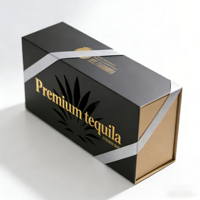 Cajas de Embalaje de Cartón Corrugado Rígido Impermeables Personalizadas para Licores, Caja de Regalo para Whisky y Vino Tinto con Asa para Envío