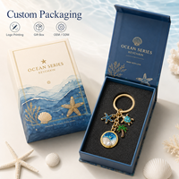 Porte-clés Pendentif en Alliage de Zinc et Résine Émail Doux Série Océan, Breloque Vie Marine, Accessoire pour Sac à Dos, Voiture, Cadeau