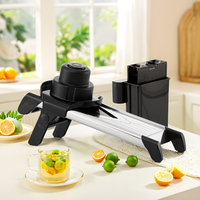 Hachoir à légumes multifonctionnel manuel réglable en acier inoxydable, lame en V interchangeable, trancheuse mandoline certifiée LFGB