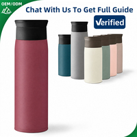 Mug de voyage isotherme personnalisé avec logo, double paroi en acier inoxydable, avec couvercle, revêtement poudré, tasse à café pour le bureau et le camping