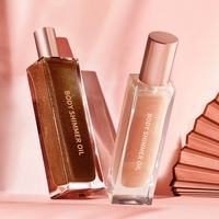 Nouvel arrivage de spray liquide à paillettes pigmentées, surligneur scintillant pour le corps, huile scintillante pour le corps de marque privée vegan naturel imperméable
