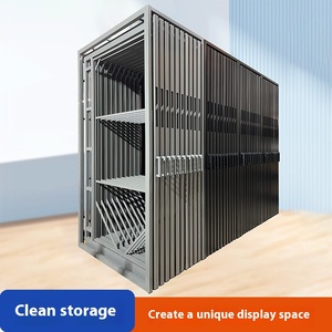 لوح حائط كبير من SPC خزانة سحب رأسية خشبية مع لوح صخري أرفف دوارة للسحب - Product Image 3