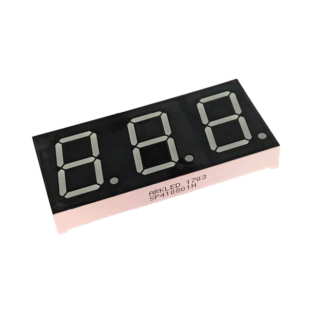 Custom 0.8 Inch 3 Digit 7 Segment Digital LED Display Red Yellow Green Color Product Category