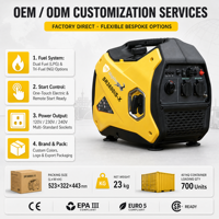 Generator Inverter Bensin Senyap CE 3500W Maksimum 3KW Daya Terukur 65DB Starter Rekoil 120V 230V Cadangan Daya Darurat Rumah