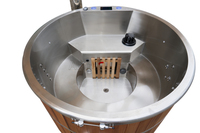 Badewannen & Whirlpools Holz-Badewanne Whirlpool und Massage Outdoor-Spa-Wannen für Vier Personen Freistehende Holzbeheizte Hot Tub