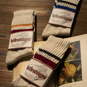 Calcetines de algodón suave estilo vintage, unisex, de hilo grueso, informales, para vestir, de moda para primavera y otoño - Product Image 3
