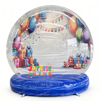 Tente gonflable à bulles sur le thème d'une fête de 13 pieds Boule à neige transparente Maison à bulles pour la location d'un château de fête élégant