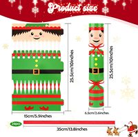 DPKOW Lot de 12 crackers de Noël et boîtes cadeaux DIY sans papier avec ruban - Friandises et cadeaux de fête en provenance de Chine