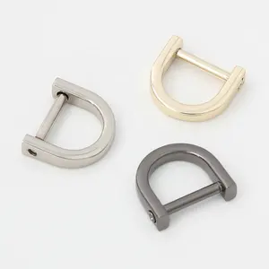 Nolvo World 4 Colors 15*12 Mm Removable D Ring For Bag Accessories Buckle Alloy Detachable Screws Opened D Ring
