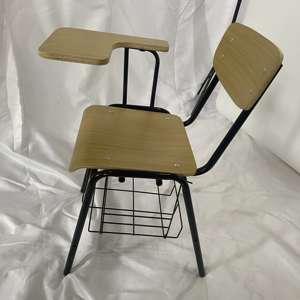 Silla <span class=keywords><strong>de</strong></span> Estudio para Estudiantes con Reposabrazos <span class=keywords><strong>de</strong></span> Madera Moderna, Cómoda, Económica, <span class=keywords><strong>de</strong></span> Plástico, con Tablero <span class=keywords><strong>de</strong></span> Escritura - Product Image 2