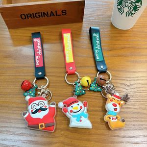 Bon marché PVC Père Noël Bonhomme <span class=keywords><strong>de</strong></span> neige Porte-clés 3D Porte-clés <span class=keywords><strong>de</strong></span> Noël personnalisé en caoutchouc - Product Image 4
