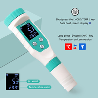 Testeur de Chlore 7 en 1 ORP/EC/TDS/Salinité/Température/FAC Mètre pH Numérique pour Piscine Aquarium Hydroponie Spa