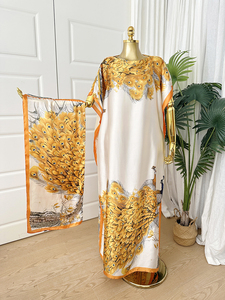 Túnica Larga Amarilla Brillante TK, Gran Venta, para Mujer de Asia Occidental, Talla Extra Grande, Versátil para Uso Diario en Todas las Estaciones - Product Image 1
