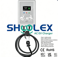 Chargeur universel pour véhicules électriques GBT/Type 2/Tesla TPC, OCPP 1.6, borne murale intelligente, indice de protection IP55, Wi-Fi, contrôlé par application, 32A