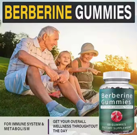 Ausreson OEM Gummies de Berbérine Pure Naturelle 500mg, Extrait de Chlorhydrate de Berbérine HCl, Compléments Alimentaires pour l'Équilibre Glycémique