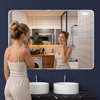 Miroir en verre argenté en résine époxy de 3 mm, 4 mm, 5 mm, 6 mm, rectangulaire, sans cadre, design moderne pour la décoration murale de la salle de bain