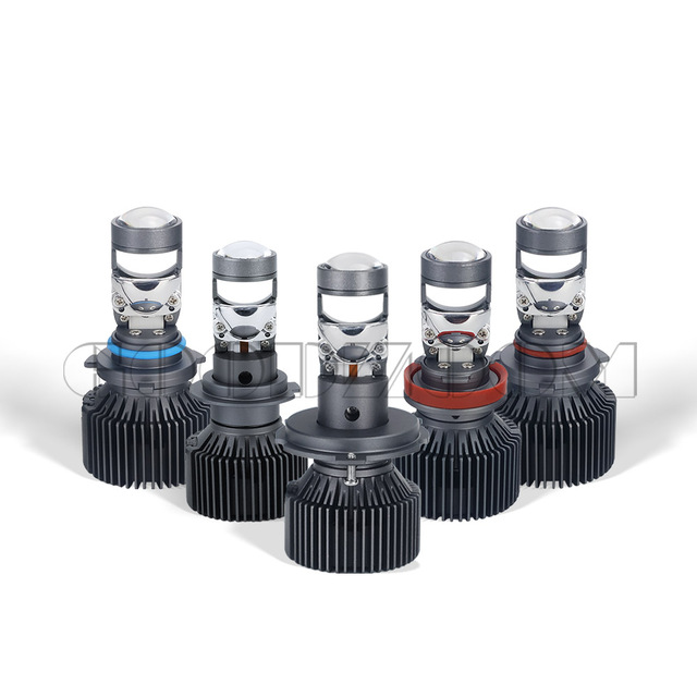 GOODZOOM Biled Mini Lens Auto Led Headlight Projector H7 H11 9005 9006 LHD 80W 8000LM H4 Bi-led Lens Led Headlight Bulbs for Car