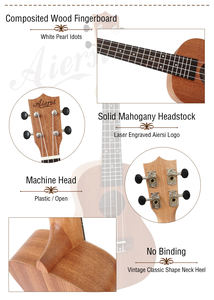 สายกีตาร์ฮาวายขนาดเล็กสำหรับคอนเสิร์ตไม้มะฮอกกานี24นิ้ว - Product Image 4