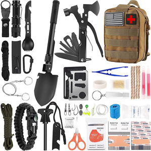 Kit d'outils de survie d'urgence <span class=keywords><strong>en</strong></span> plein air avec trousse de premiers soins pour le camping, la randonnée, les voyages <span class=keywords><strong>en</strong></span> voiture, les aventures <span class=keywords><strong>en</strong></span> pleine nature, équipement de sécurité - Product Image 2