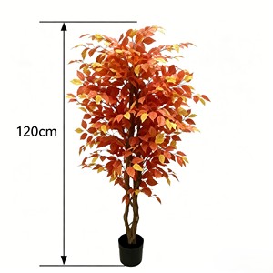 Autumn Colors Ficus <b>Tree</b> <b>Artificial</b> | Fall Season Faux Potted Plant for Home Indoor Outdoor Decor | Wholesale - Product Image 2