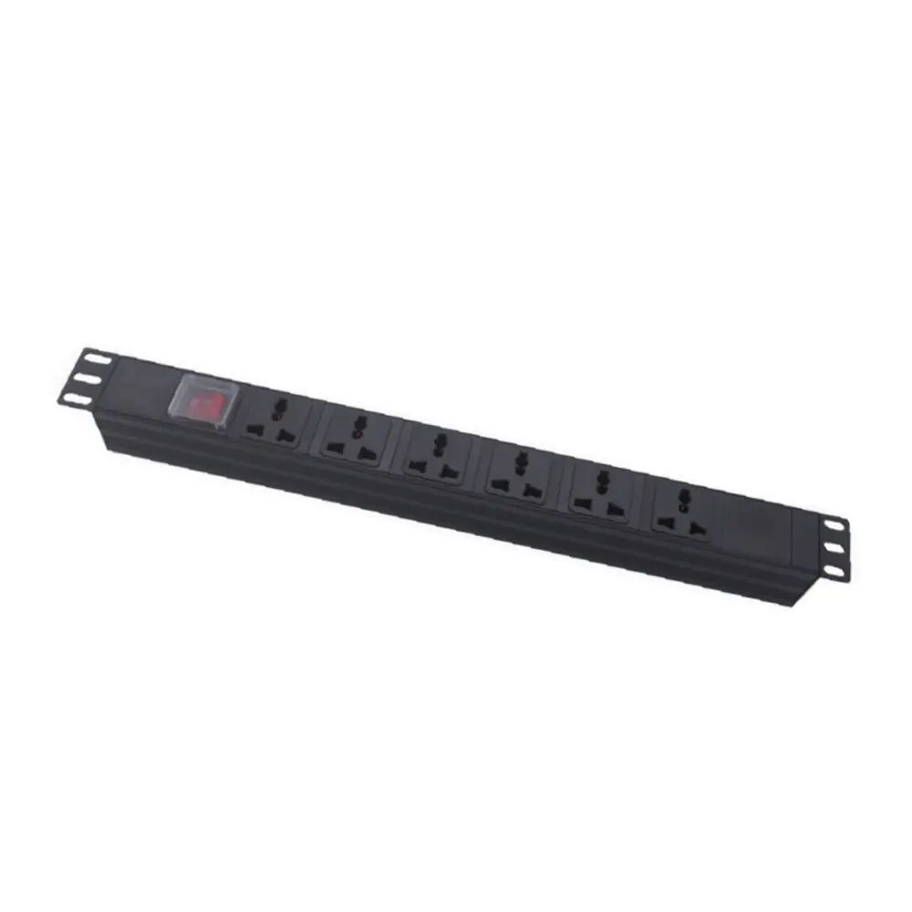 MT-6101 1U 19 "Rack Mount 6-Wege-Universal-Netzwerk-Server-Schrank 8 Ports 19-Zoll-Rack-Mount Universal PDU