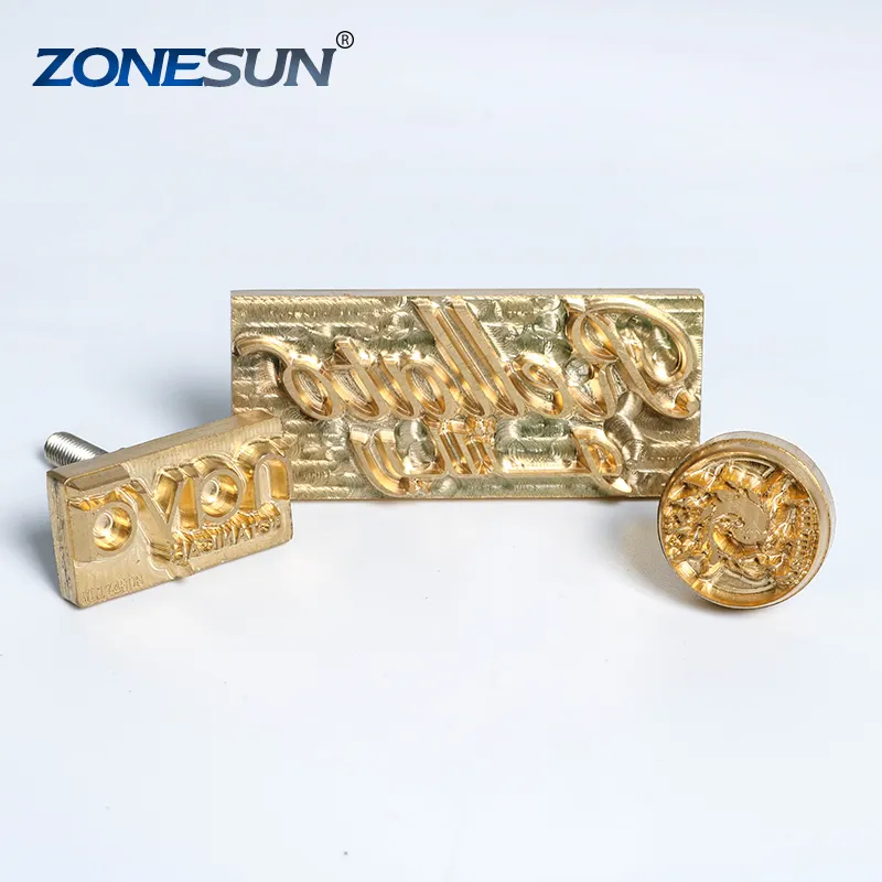 ZONESUN personalizado de cobre de latón cuero sello molde morir corte estampado molde latón estampado cobre molde