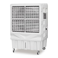 Refroidisseur d'air industriel à grand débit d'air 30000 m³/h, réservoir de 220 L, ventilateur évaporatif portable pour usine, entrepôt, atelier, 300 m²