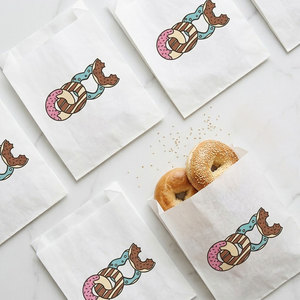 Bolsa de Papel en Forma de Cono con Logotipo Personalizado para Galletas, Pretzels, Palomitas, Churros, Papas Fritas, Aperitivos, Comida para Llevar - Product Image 1