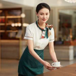 Uniforme de serveur de restaurant moderne avec logo personnalisé Ilex <span class=keywords><strong>Pur</strong></span> Purea Lines Design, uniforme de serveuse de restaurant, uniforme de serveur indien - Product Image 3