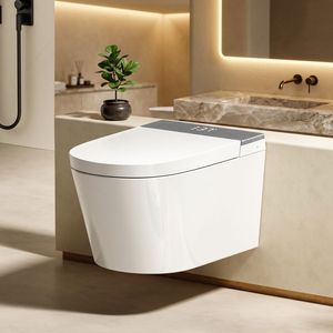 <span class=keywords><strong>WC</strong></span> intelligent mural haut de gamme CUPC UL avec bidet automatique, auto-nettoyant, télécommande et fonction <span class=keywords><strong>WC</strong></span> intelligent - Product Image 6