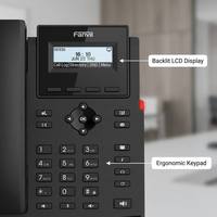 Téléphone IP Wi-Fi 5G Fanvil X301W double bande 2.4G/5G avec écran rétroéclairé de 2,3 pouces, conférence 6 voies, voix HD G.722/Opus, VoIP 2 lignes