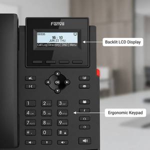 Téléphone IP Wi-Fi 5G X301W double bande 2.4G/5G avec écran rétroéclairé, conférence 6 voies, compatible <span class=keywords><strong>casque</strong></span> EHS, téléphone VoIP SIP - Product Image 6