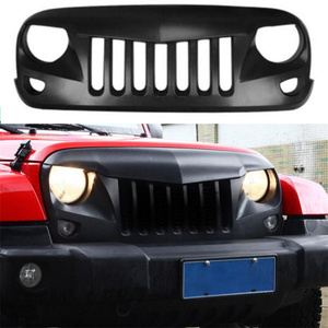 Grille avant ABS avec maille, noir mat, grille de pare-chocs avant pour <span class=keywords><strong>jeep</strong></span> wrangler JK JL 2007-2017 - Product Image 3