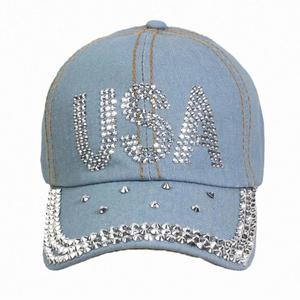 Gorras de Béisbol Vintage con Incrustaciones de Diamantes de Moda al por Mayor para Mujer, Sombrero Vaquero Casual, Gorra Pequeña de Pico de Pato que Estiliza el Rostro - Product Image 5