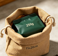 Pochette en jute écologique avec logo personnalisé, petit sac en toile de jute à cordon pour l'emballage de grains de café, d'aliments, de noix, sac cadeau
