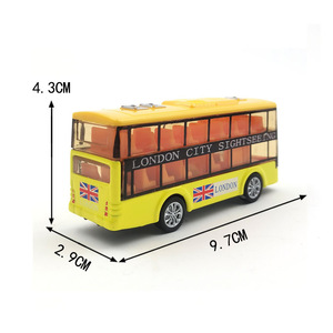 Alloy Pull Back Bus Toy School Tour Coach Double Decker <strong>Simulation</strong> Vehicles Boys <strong>Transport</strong> Play Set Bulk <strong>Supplier</strong> - Product Image 2